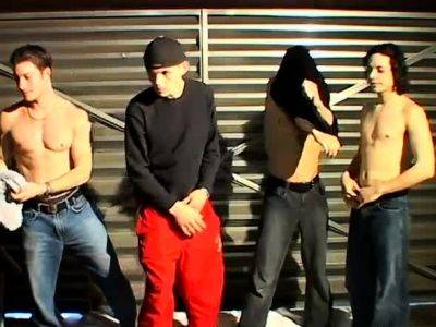 Gay man piss first time Garage Piss Orgy For Justin - drtuber.com