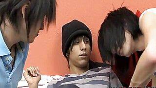 Emo twinks fuck hard in threesome - gayxo.com