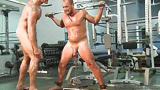 Pumped Jessie Balboa Enduring The Weights From His Cock - gayxo.com