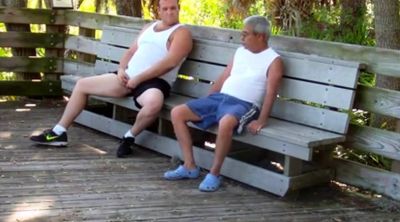 Mature Gay Couple Has Interracial Bareback Sex Outdoors - drtuber.com