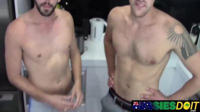 Australian Gay Randy Offers His Huge Dick To Danny While Cooking - hclips.com - Australia